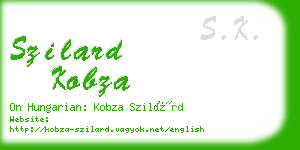 szilard kobza business card